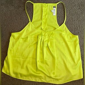 Jennifer Lopez Lime Green Sleeveless Relaxed Tank Top